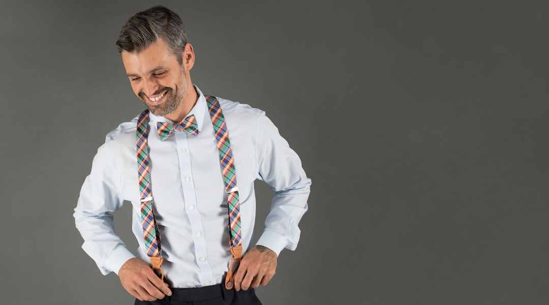 suspenders bow tie suit tuxedo gift' Men's T-Shirt