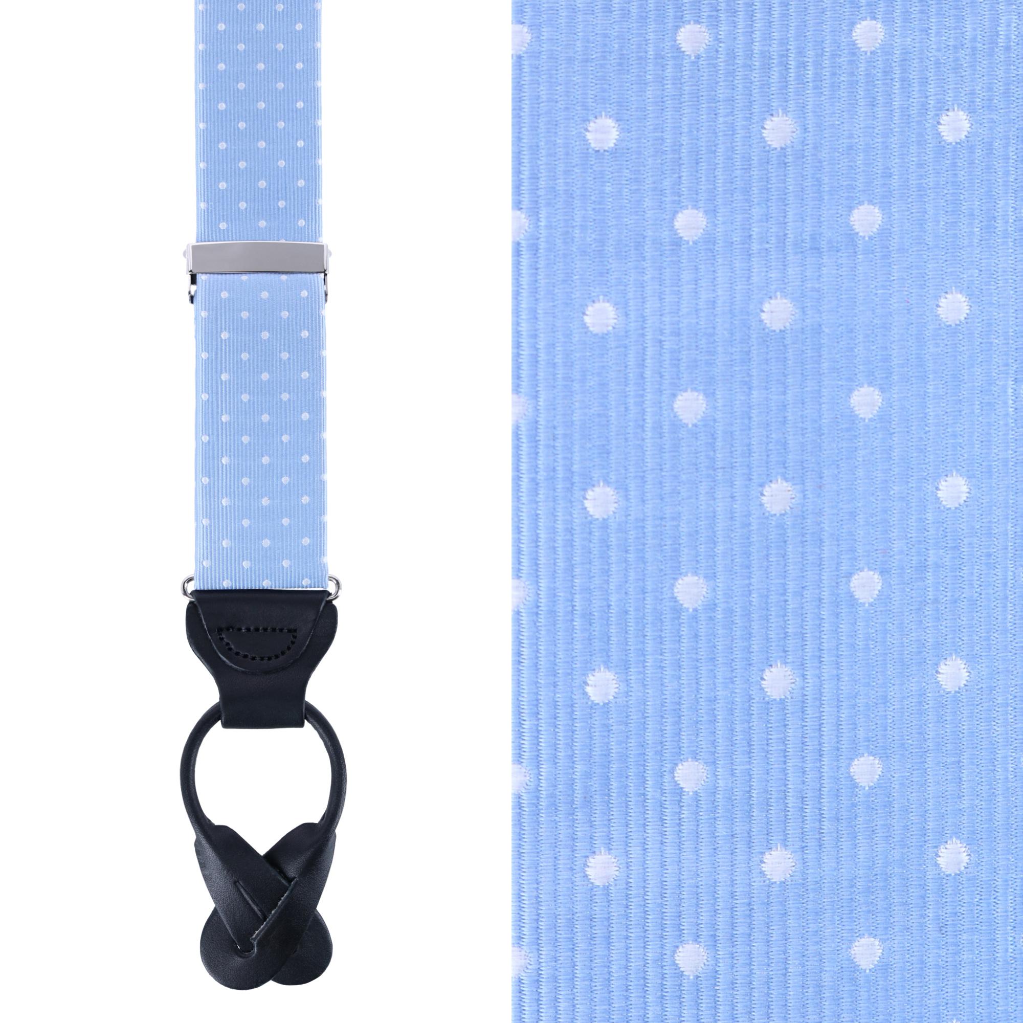 Trafalgar Men's Aura Polka Dot Silk Button End Suspenders