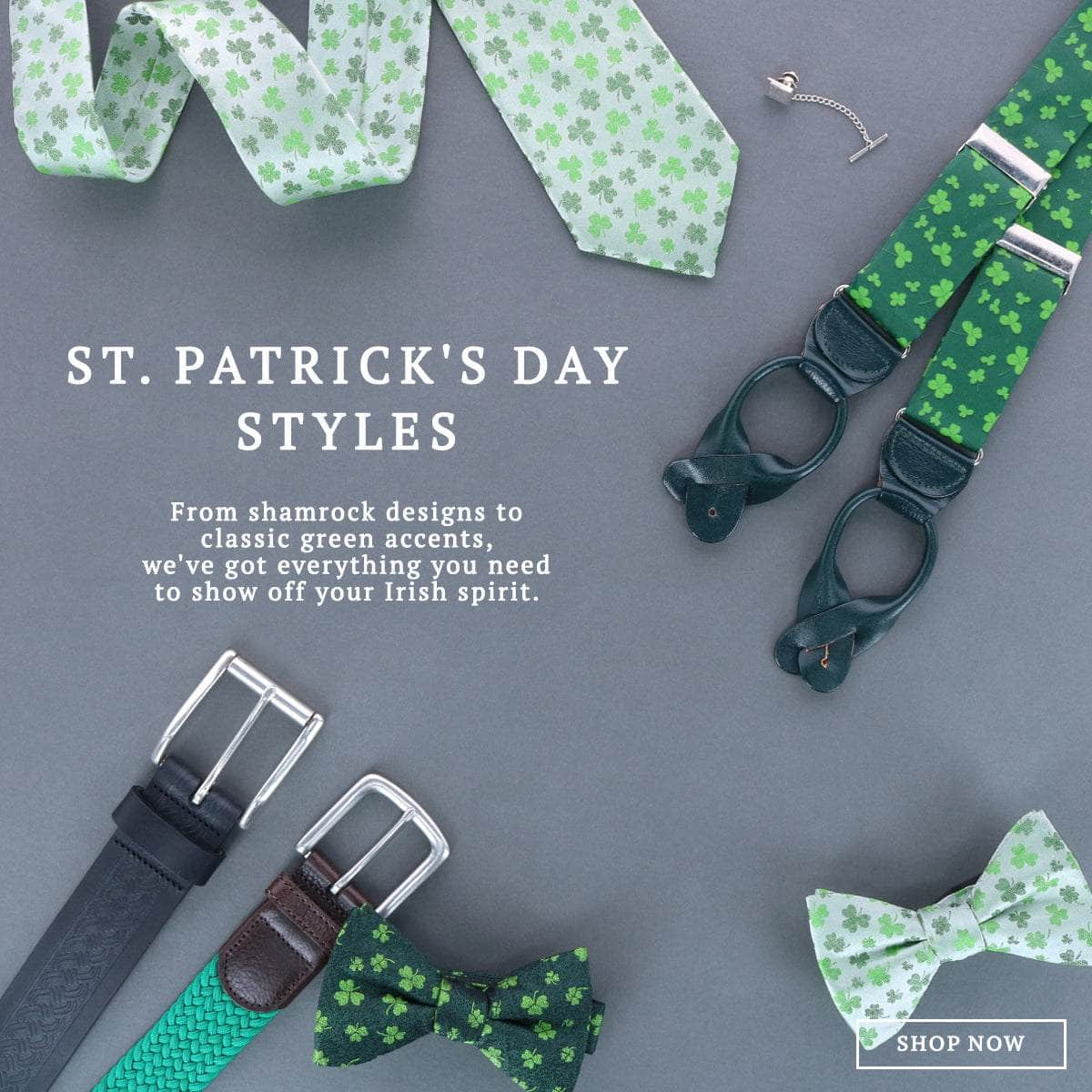 St. Patrick's Day Styles. from shamrock designs to classic green accents we've got everything you need to show off your Irish spirit. Shop now!