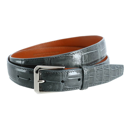 Classic 30MM Genuine Glazed Alligator Belt