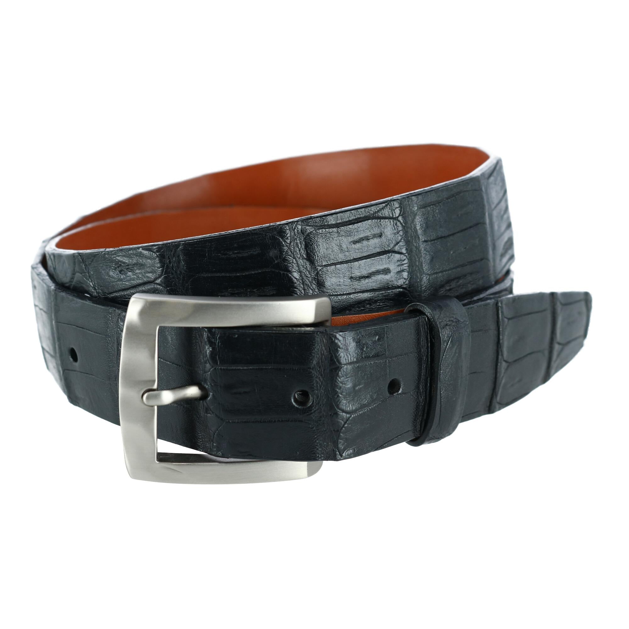 Windham 35mm Genuine Matte Crocodile Tail Belt by Trafalgar Men's  Accessories