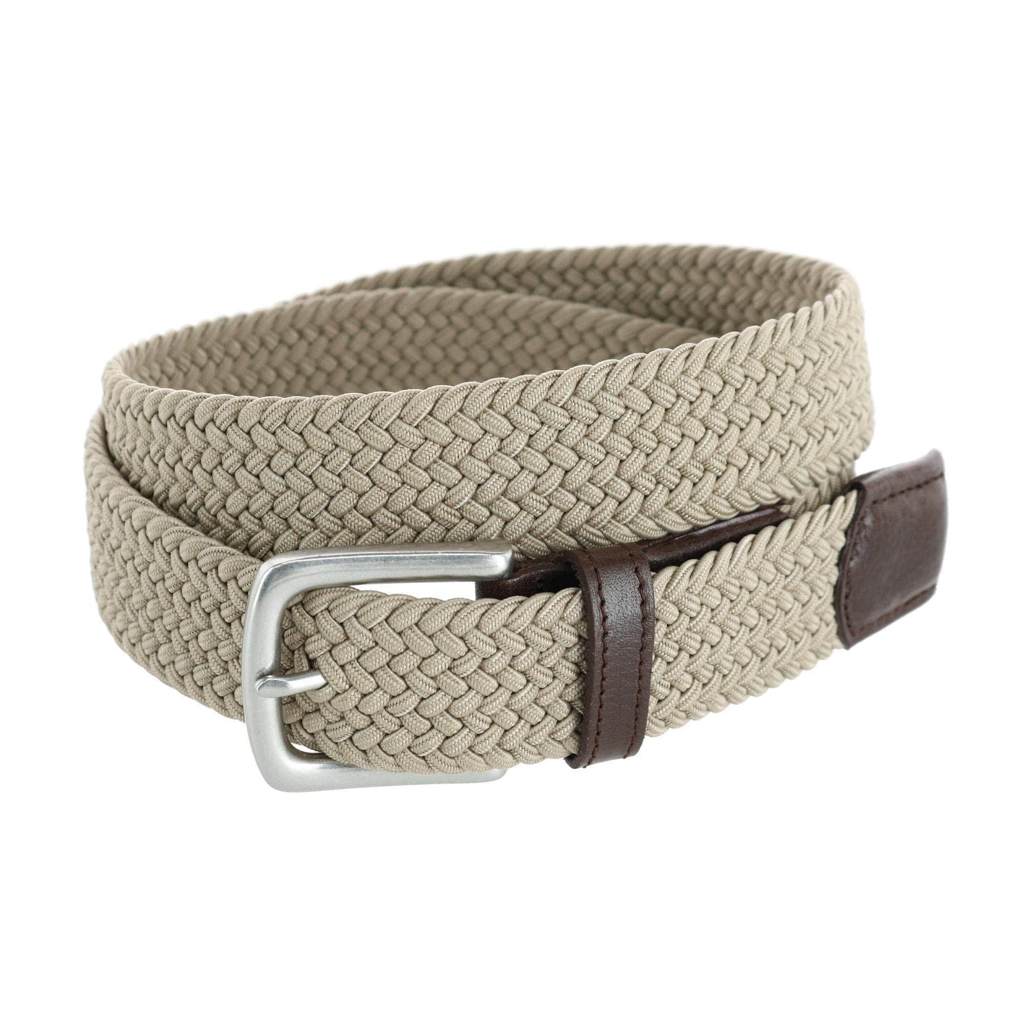 Riverside Solid Stretch Weave Belt by Trafalgar Men's Accessories