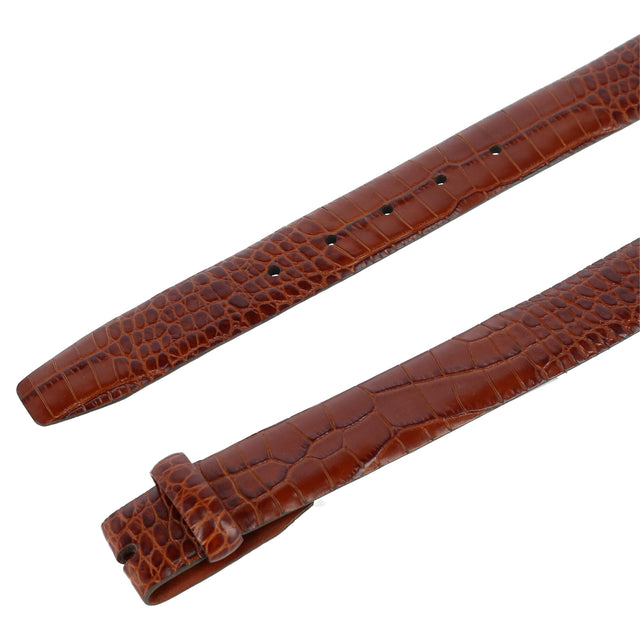 Big & Tall 35mm Mock Crocodile Leather Harness Belt Strap By Trafalgar 