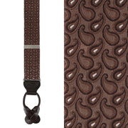 Abner's Amoebas Patterned Silk Button End Private Collection Braces