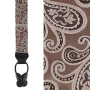 Willard's Wavy Paisley Silk Button End Private Collection Braces