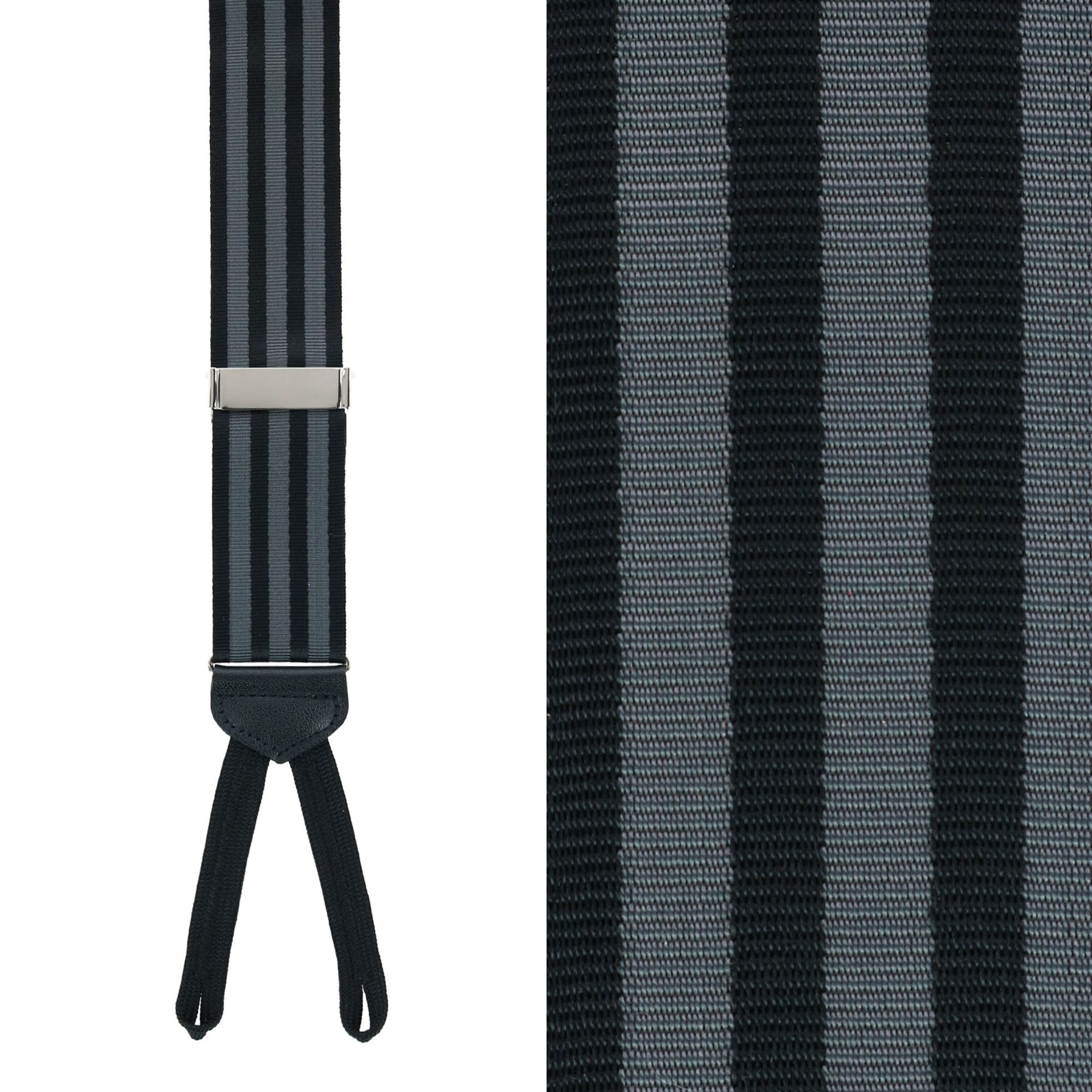 Black with Grey Stripe