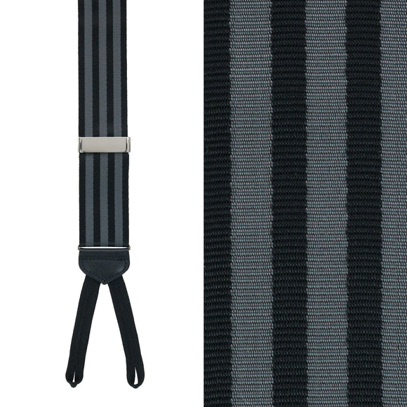 Black with Grey Stripe