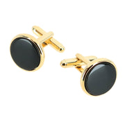 24 Karat Gold with Genuine Onyx