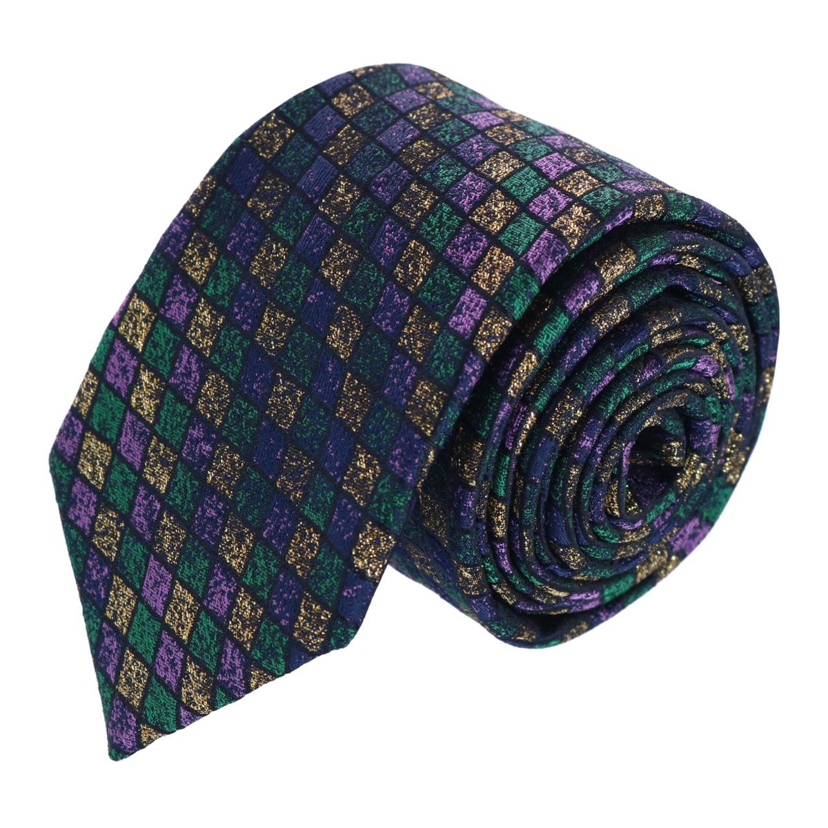 Carnival Diamond Multi-Colored Novelty Silk Necktie