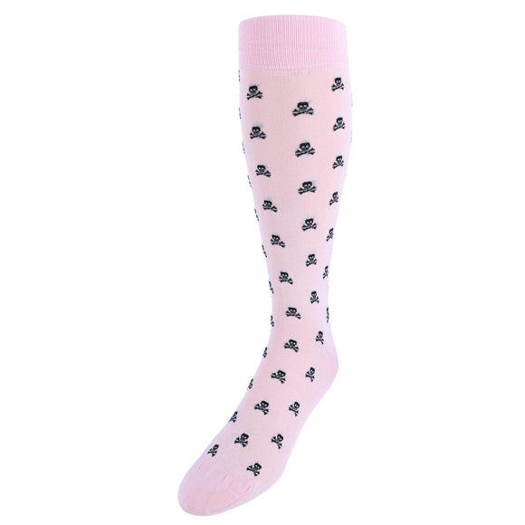 Rodger Skull and Cross Bones Over The Calf Mercerized Cotton Socks