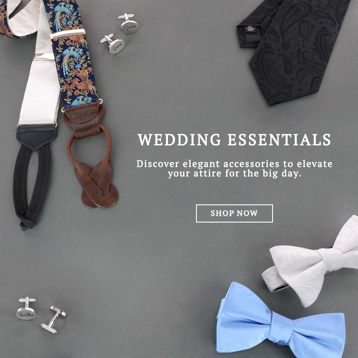 Wedding Essentials. Discover elegant accessories to elevate your attire for the big day. Shop now.