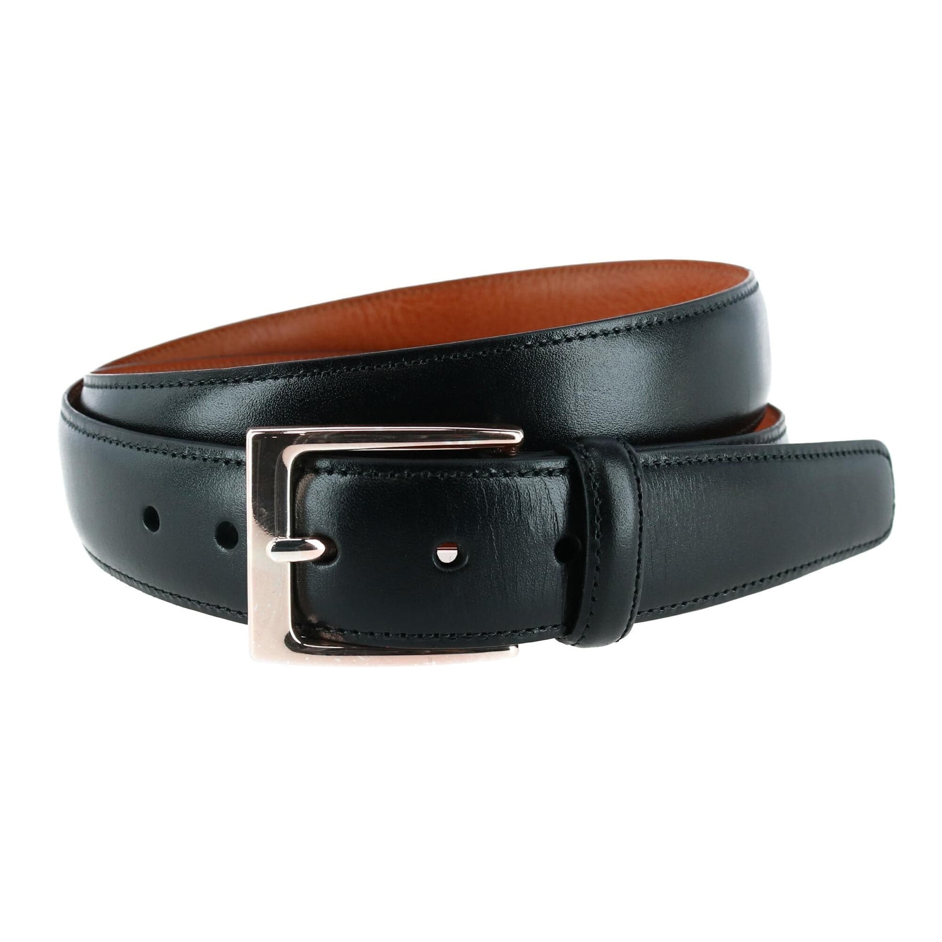 Trafalgar Vintage Black Cortina Leather Men's Belt - Size 44/110 - Ruby Lane